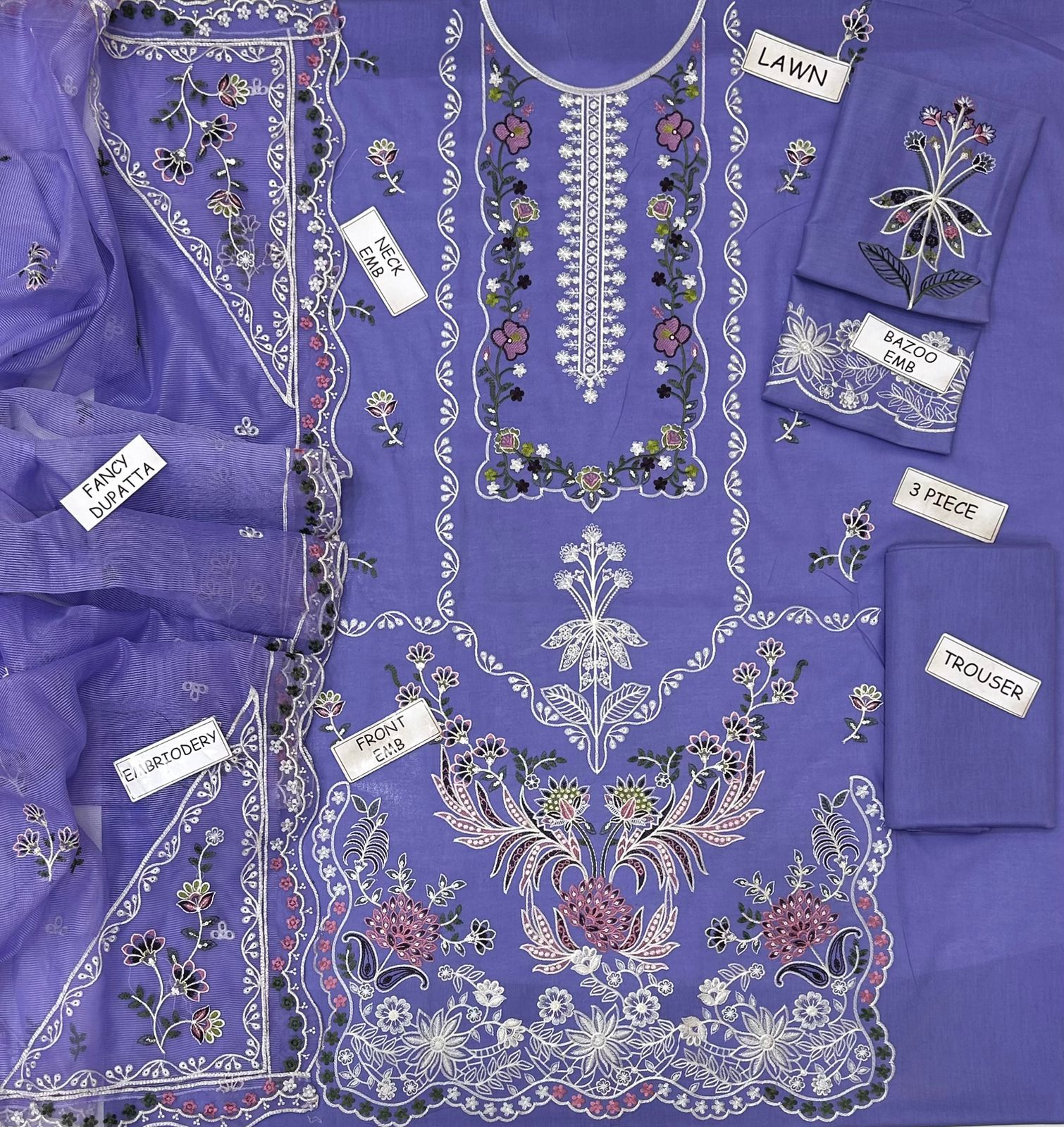 Lawn Embroided