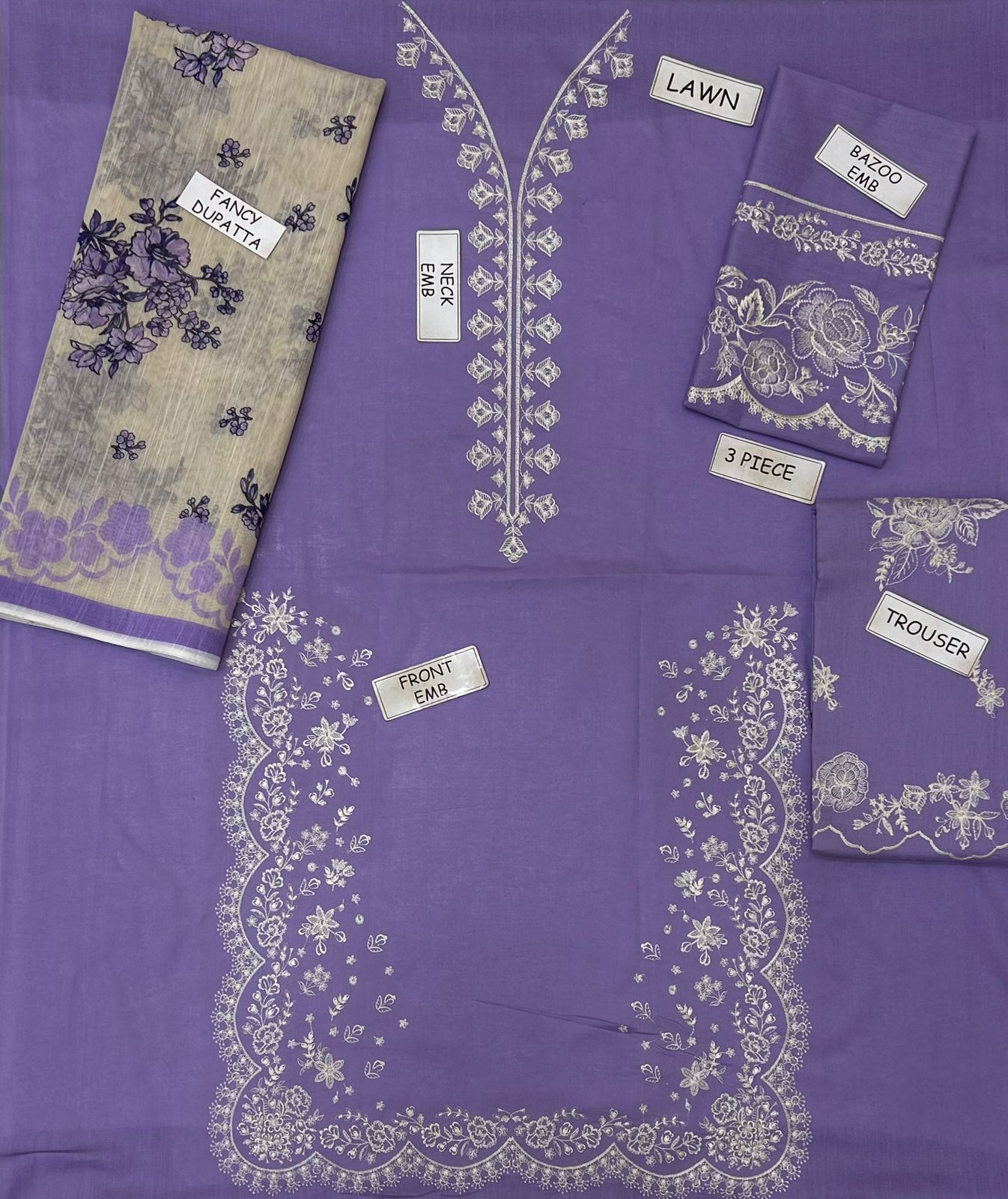 Lawn Embroided